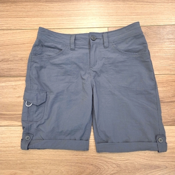 Mountain Hardwear Gray Mirada Cargo Folded Hem Shorts Size 4 - Picture 1 of 7